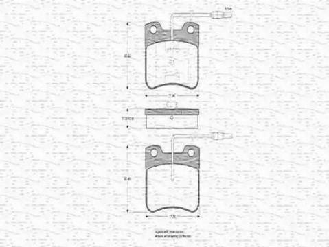 Magneti Marelli 430216170275 - Гальмівні колодки, дискові гальма autozip.com.ua