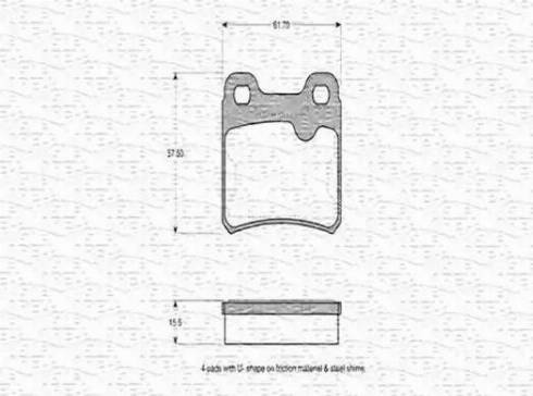 Magneti Marelli 430216170272 - Гальмівні колодки, дискові гальма autozip.com.ua