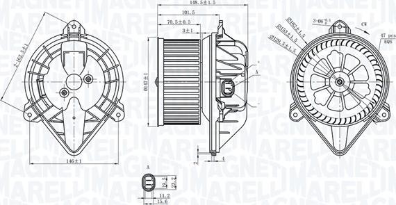 Magneti Marelli 069412399010 - Вентилятор салону autozip.com.ua