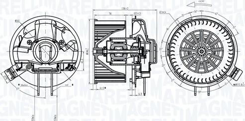 Magneti Marelli 069412305010 - Вентилятор салону autozip.com.ua