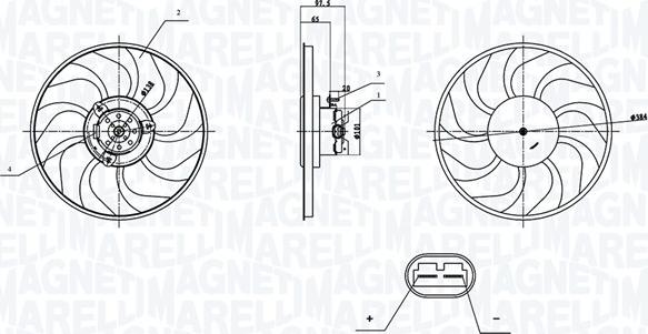 Magneti Marelli 069422903010 - Вентилятор, охолодження двигуна autozip.com.ua