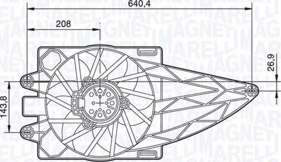 Magneti Marelli 069422483010 - Вентилятор, охолодження двигуна autozip.com.ua