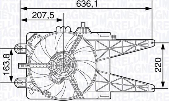 Magneti Marelli 069422479010 - Вентилятор, охолодження двигуна autozip.com.ua