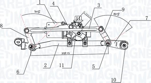 Magneti Marelli 064377500010 - Система очищення вікон autozip.com.ua