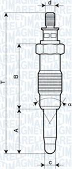 Magneti Marelli 060900290606 - Свічка розжарювання autozip.com.ua