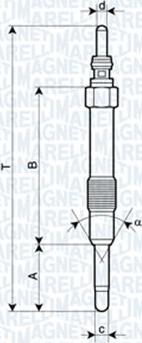 Magneti Marelli 060900760606 - Свічка розжарювання autozip.com.ua