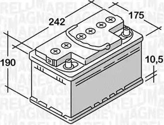 Magneti Marelli 068055048020 - Стартерна акумуляторна батарея, АКБ autozip.com.ua