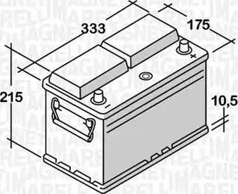 Magneti Marelli 068100072010 - Стартерна акумуляторна батарея, АКБ autozip.com.ua