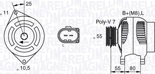 Magneti Marelli 063533250530 - Генератор autozip.com.ua