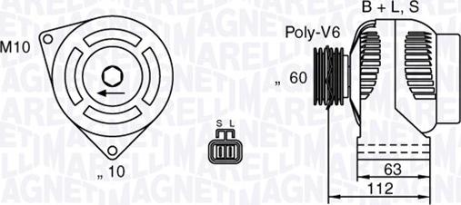 Magneti Marelli 063532622010 - Генератор autozip.com.ua