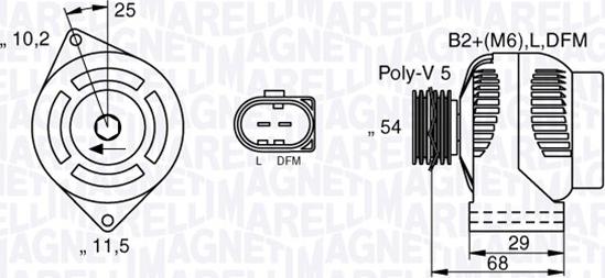 Magneti Marelli 063532250200 - Генератор autozip.com.ua