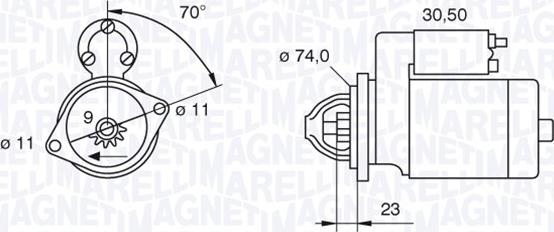 Magneti Marelli 063521090350 - Стартер autozip.com.ua