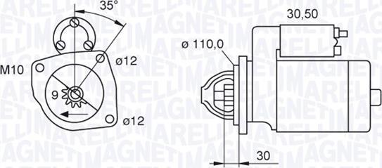 Magneti Marelli 063521093440 - Стартер autozip.com.ua