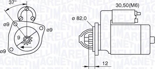 Magneti Marelli 063521082040 - Стартер autozip.com.ua