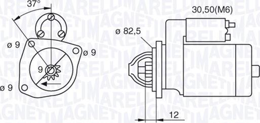 Magneti Marelli 063521082390 - Стартер autozip.com.ua