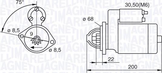 Magneti Marelli 063521074920 - Стартер autozip.com.ua