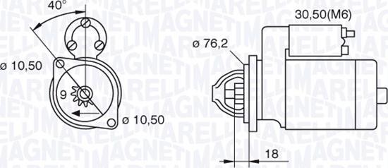 Magneti Marelli 063521074300 - Стартер autozip.com.ua