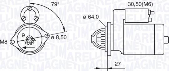 Magneti Marelli 063521074370 - Стартер autozip.com.ua