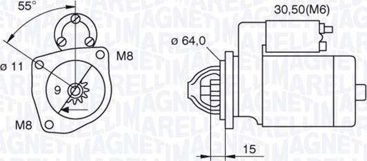 Magneti Marelli 063521070910 - Стартер autozip.com.ua