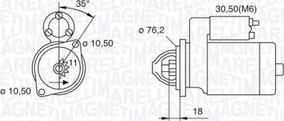 Magneti Marelli 063521070460 - Стартер autozip.com.ua