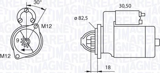 Magneti Marelli 063521101380 - Стартер autozip.com.ua