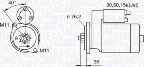 Magneti Marelli 063521120380 - Стартер autozip.com.ua