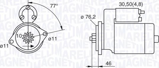 Magneti Marelli 063521230160 - Стартер autozip.com.ua