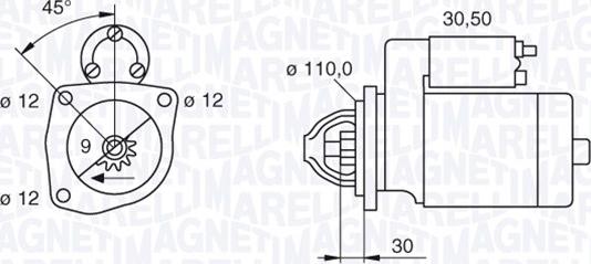 Magneti Marelli 063522300070 - Стартер autozip.com.ua