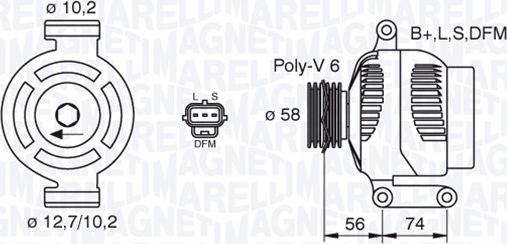 Magneti Marelli 063380006010 - Генератор autozip.com.ua