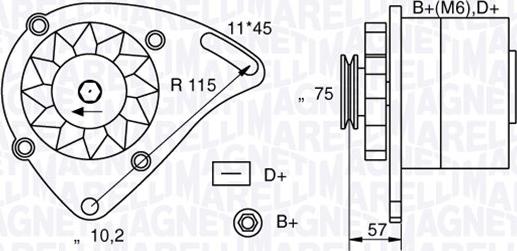 Magneti Marelli 063321000010 - Генератор autozip.com.ua