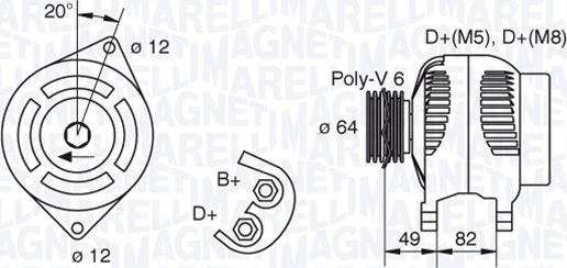 Magneti Marelli 063321854010 - Генератор autozip.com.ua