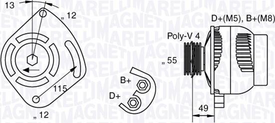 Magneti Marelli 063321715010 - Генератор autozip.com.ua