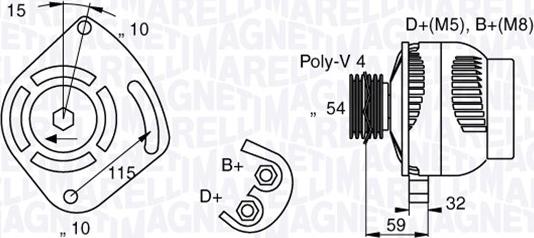 Magneti Marelli 063377001010 - Генератор autozip.com.ua