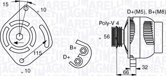 Magneti Marelli 063377012010 - Генератор autozip.com.ua