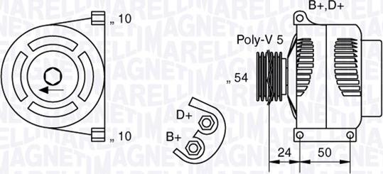 Magneti Marelli 063377027010 - Генератор autozip.com.ua