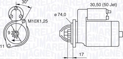 Magneti Marelli 063280056010 - Стартер autozip.com.ua