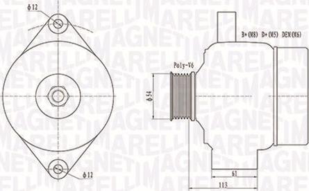 Magneti Marelli 063731952010 - Генератор autozip.com.ua