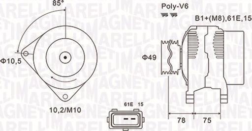 Magneti Marelli 063731591010 - Генератор autozip.com.ua