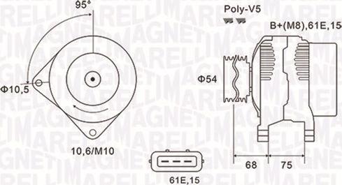 Magneti Marelli 063731584010 - Генератор autozip.com.ua