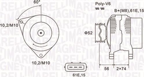 Magneti Marelli 063731580010 - Генератор autozip.com.ua