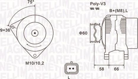 Magneti Marelli 063731637010 - Генератор autozip.com.ua