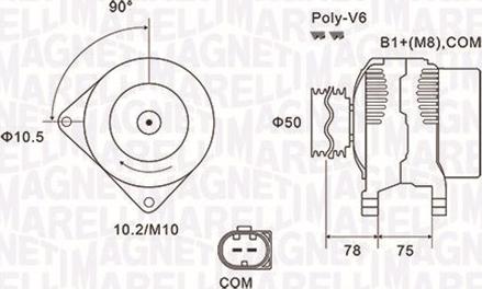 Magneti Marelli 063731825010 - Генератор autozip.com.ua