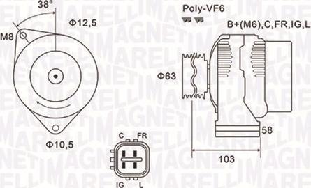 Magneti Marelli 063731727010 - Генератор autozip.com.ua