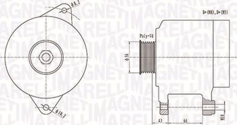 Magneti Marelli 063738250010 - Генератор autozip.com.ua