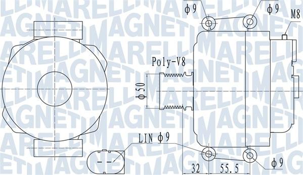 Magneti Marelli 063732055010 - Генератор autozip.com.ua