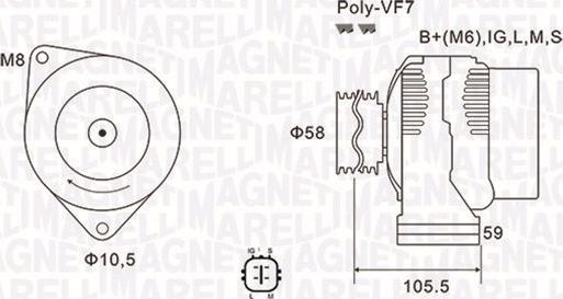 Magneti Marelli 063732069010 - Генератор autozip.com.ua