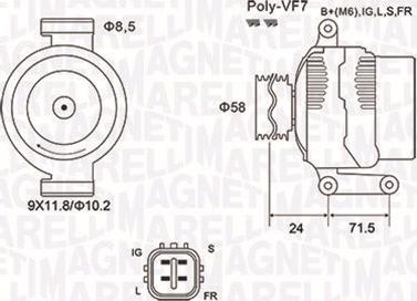 Magneti Marelli 063732036010 - Генератор autozip.com.ua