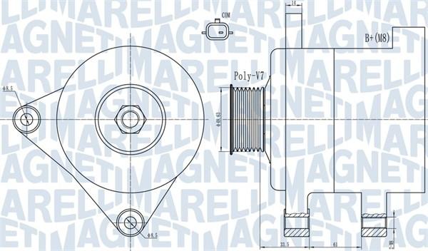 Magneti Marelli 063732101010 - Генератор autozip.com.ua