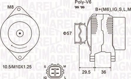 Magneti Marelli 063732102010 - Генератор autozip.com.ua