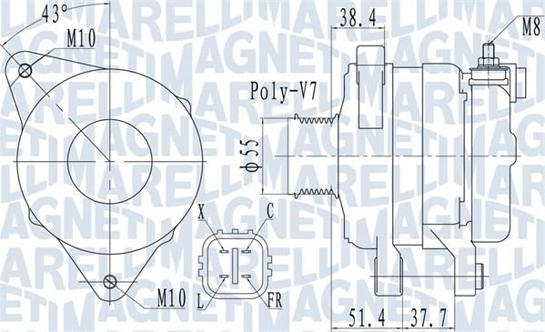 Magneti Marelli 063732121010 - Генератор autozip.com.ua